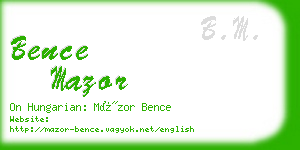 bence mazor business card